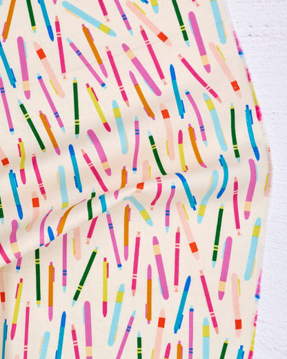 Salutations - Do You Have a Pen in Natural - Rashida Coleman Hale - RS1093 11 - Half Yard