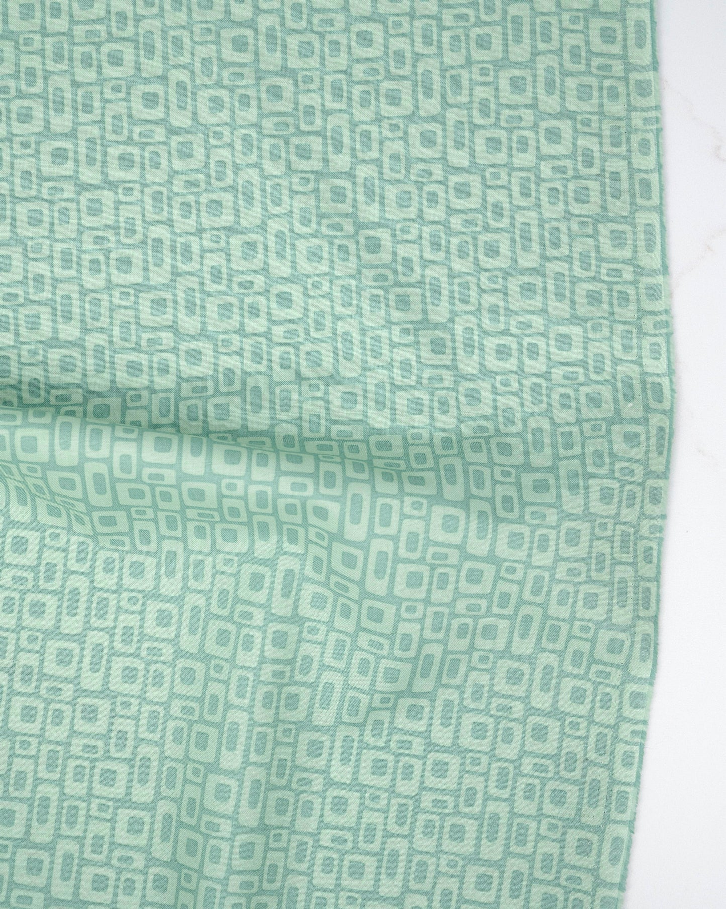 Marshmallow Dusty Jade - Scenery by Elizabeth Hartman - Half Yard (Preorder)