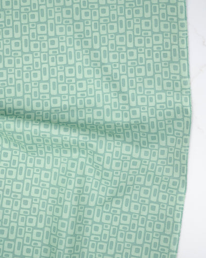 Marshmallow Dusty Jade - Scenery by Elizabeth Hartman - Half Yard (Preorder)