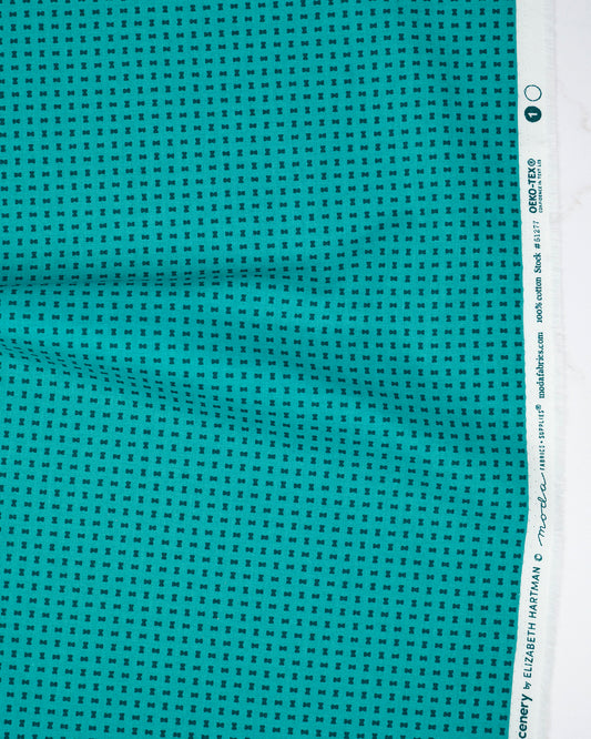 Spools Turquoise - Scenery by Elizabeth Hartman - Half Yard (Preorder)