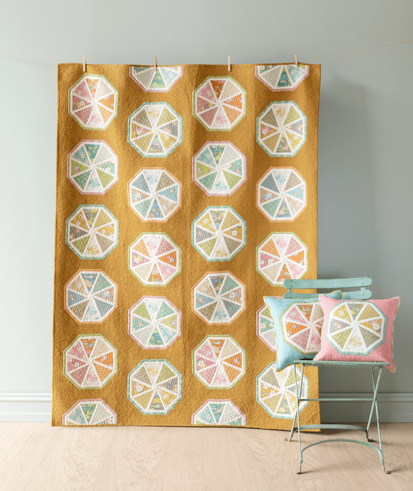 Spiked Lemonade Quilt Kit {Mustard} - Sunday Brunch Collection by Tilda Fabrics