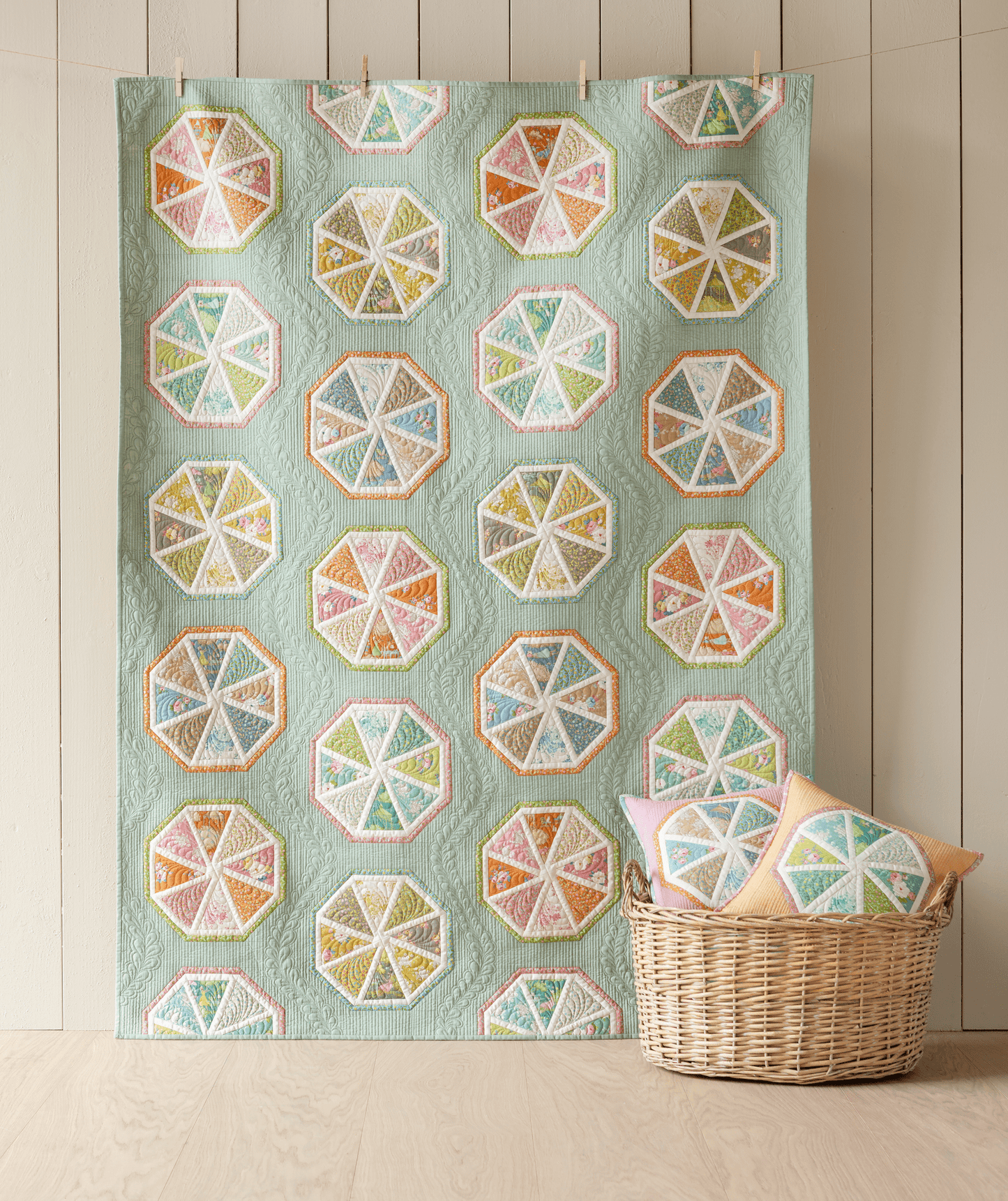 Spiked Lemonade Quilt Kit {Sage} - Sunday Brunch Collection by Tilda Fabrics