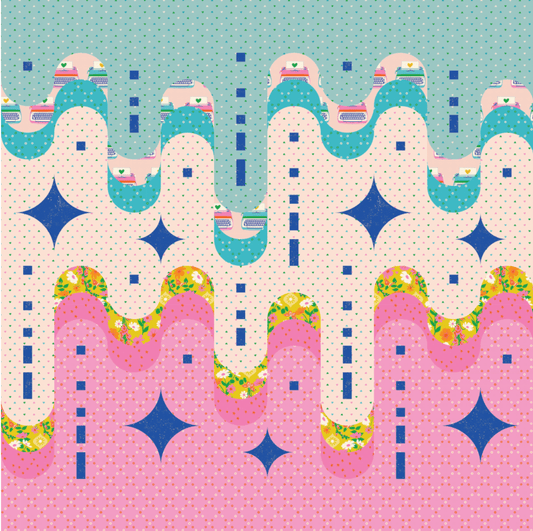 Drip Quilt Kit featuring Best Day Ever Fabrics (Ruby Star Society). Pattern by Taralee Quiltery - Fabric Only