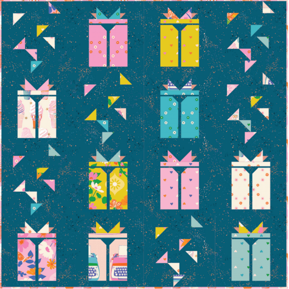 Nakatomi Quilt Kit featuring Best Day Ever Fabrics (Ruby Star Society). Pattern by XOXSEW - Fabric Only