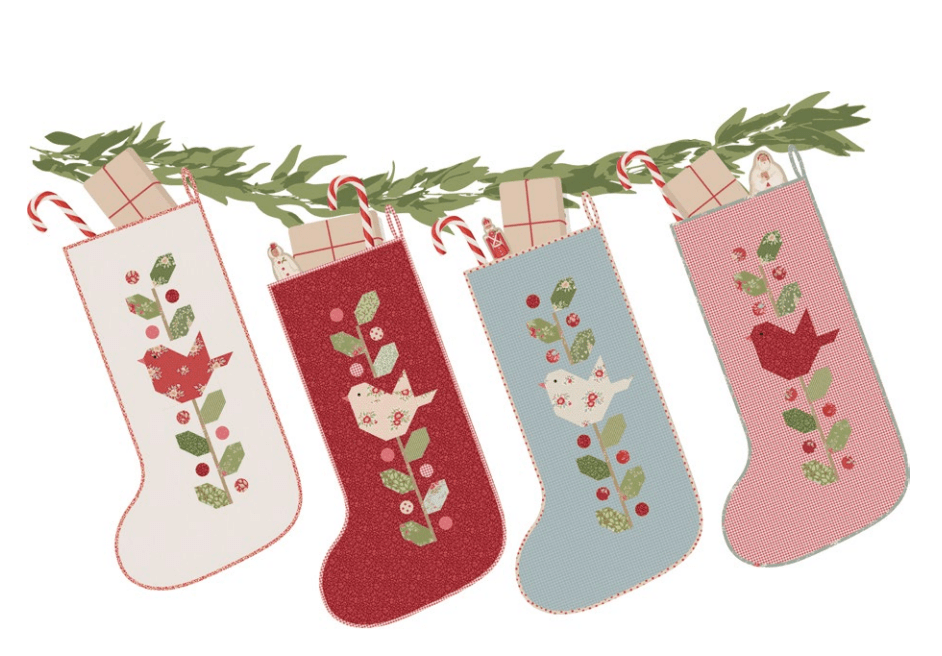 Winter Birds Stocking Kit - Tilda's Merry Little Christmas - Fabric Only (Preorder)