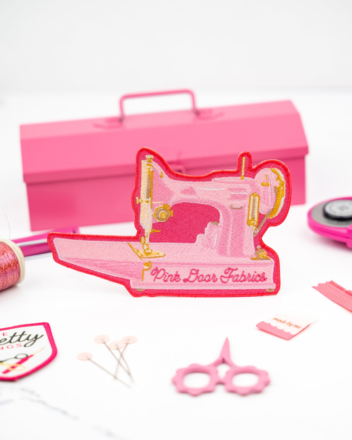 Pink Door Fabrics - Featherweight - Iron-On Woven Patch