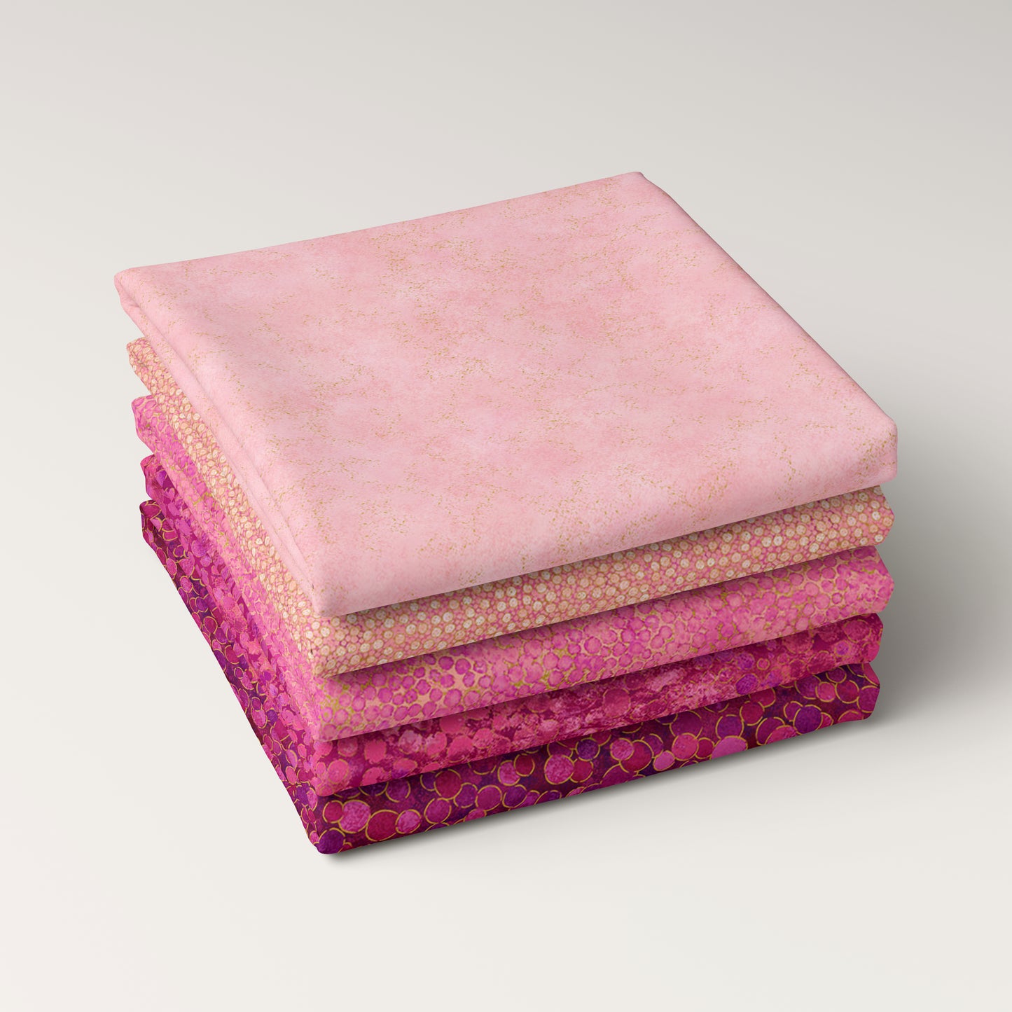 Bubble Gum - 5 pc Fat Quarter Bundle - Shimmer by Deborah Edwards