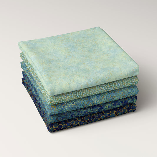 Dusk - 5 pc Fat Quarter Bundle - Shimmer by Deborah Edwards