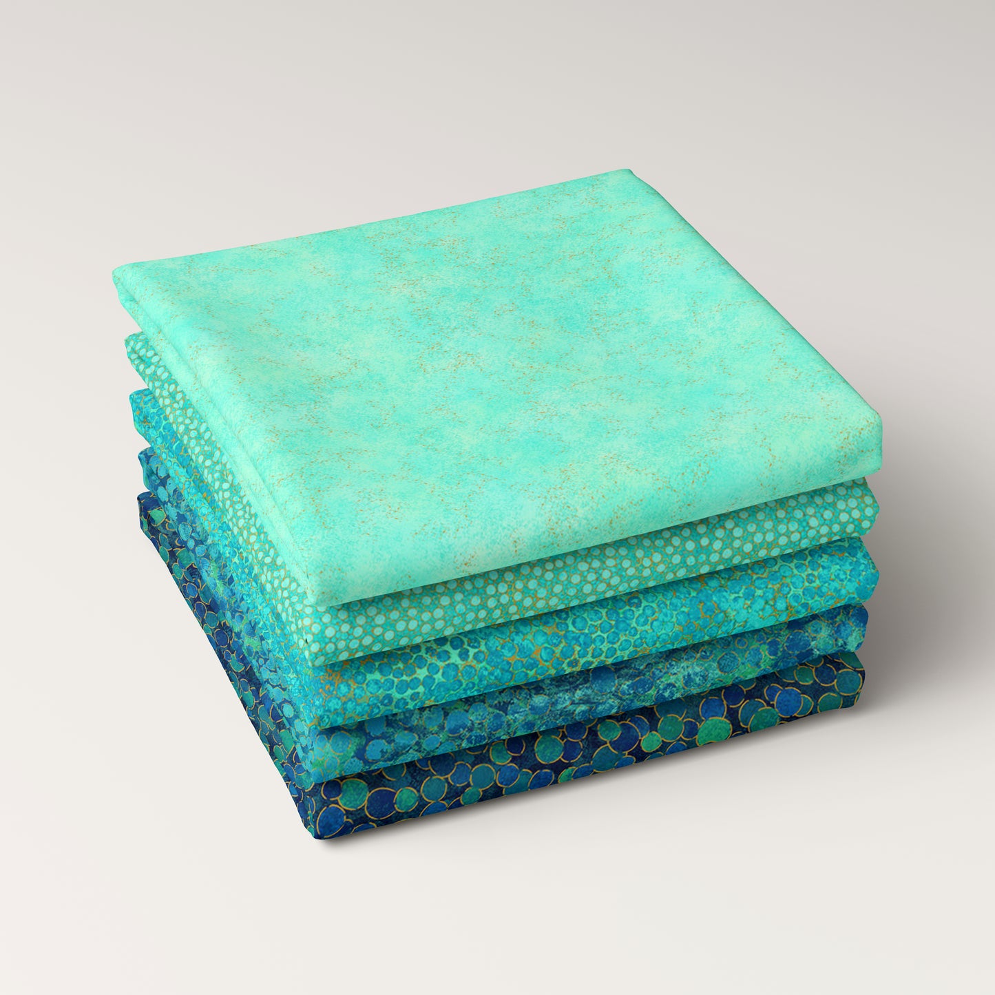 Lagoon - 5 pc Fat Quarter Bundle - Shimmer by Deborah Edwards