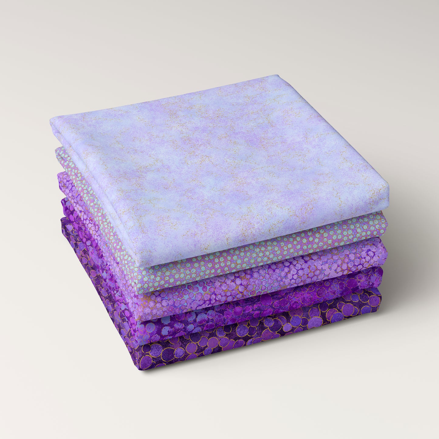 Pansy - 5 pc Fat Quarter Bundle - Shimmer by Deborah Edwards