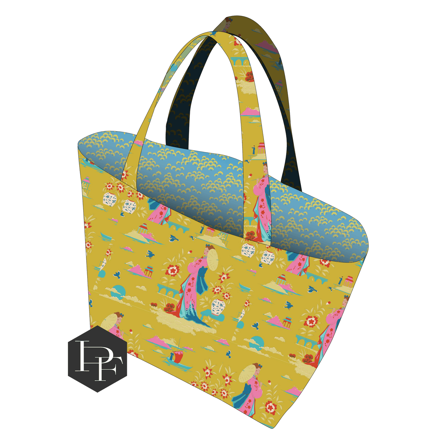 Slicker Tote Sew Along - Slicker Kit in Bloomsville Yellow - Tote Kit - LGD131-BLOOMYELL