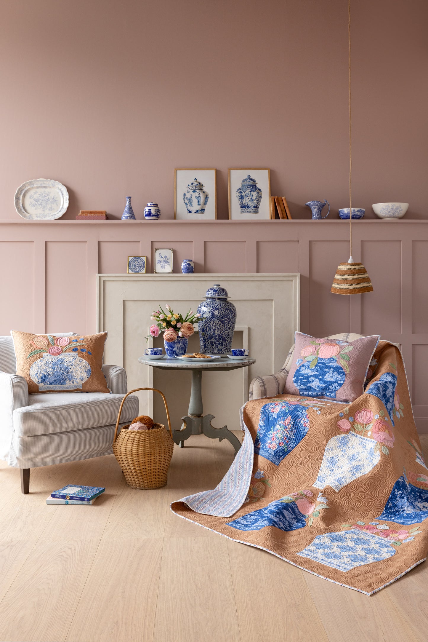 Ginger Jar Quilt Kit {Tea} - Something Blue Collection by Tilda Fabrics