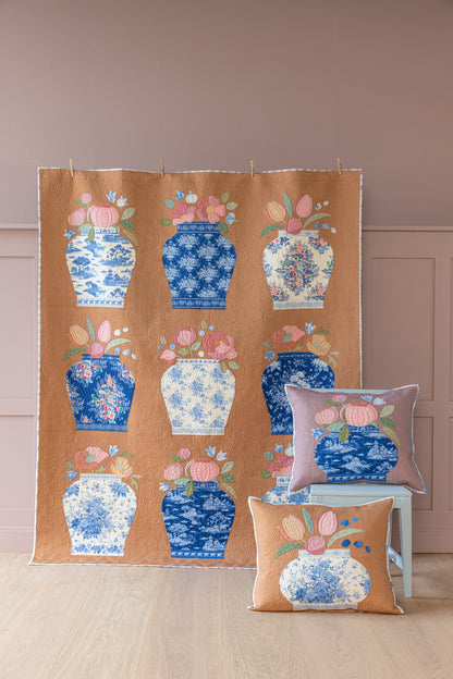 Ginger Jar Quilt Kit {Tea} - Something Blue Collection by Tilda Fabrics