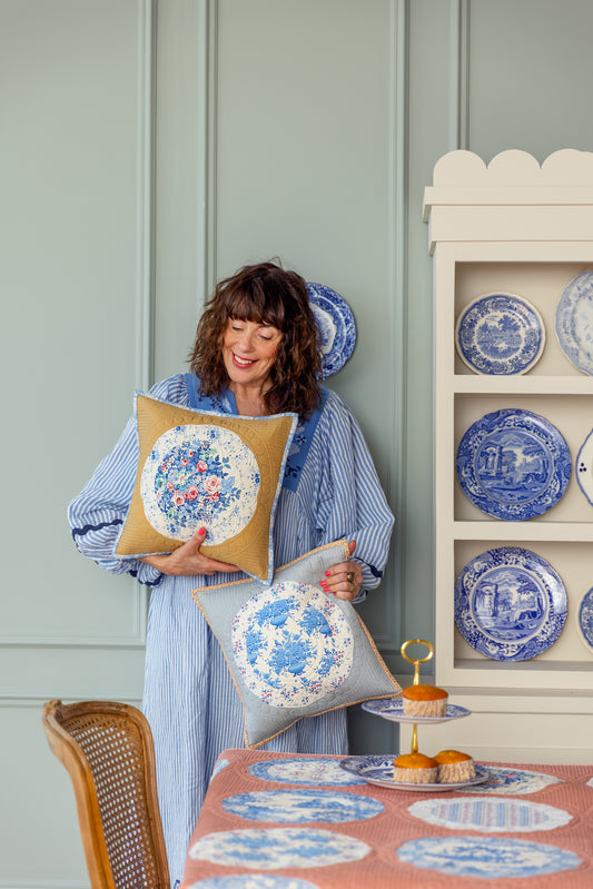Plate Collection Pillow Kit (set of 2) - Something Blue Collection by Tilda Fabrics (Preorder)
