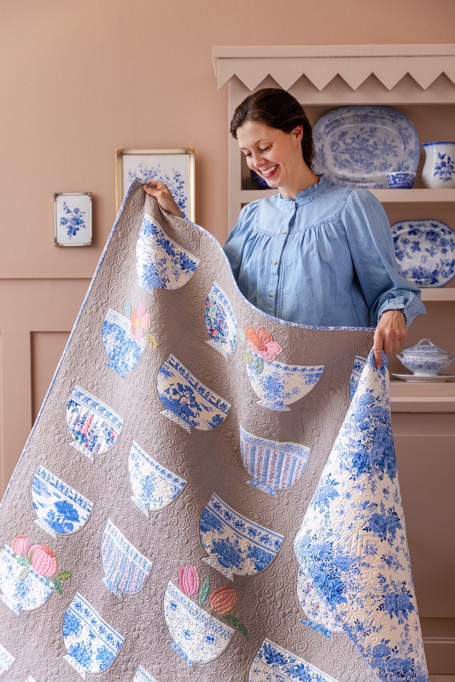 Bowl Collection Quilt Kit {Mouse} - Something Blue Collection by Tilda Fabrics