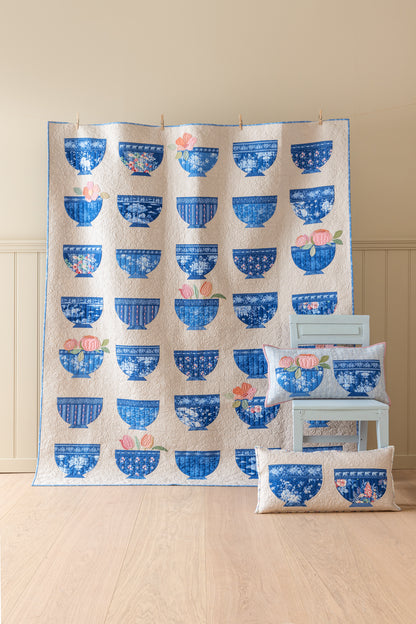 Bowl Collection Quilt Kit {Putty} - Something Blue Collection by Tilda Fabrics
