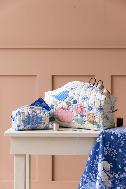 Toiletry Bags Kit (set of 3) - Something Blue Collection by Tilda Fabrics
