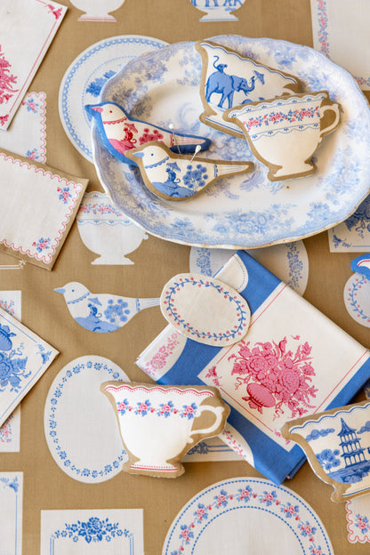 Labels & Ornaments Blue - Something Blue by Tilda Fabrics - Half Yard Fabric