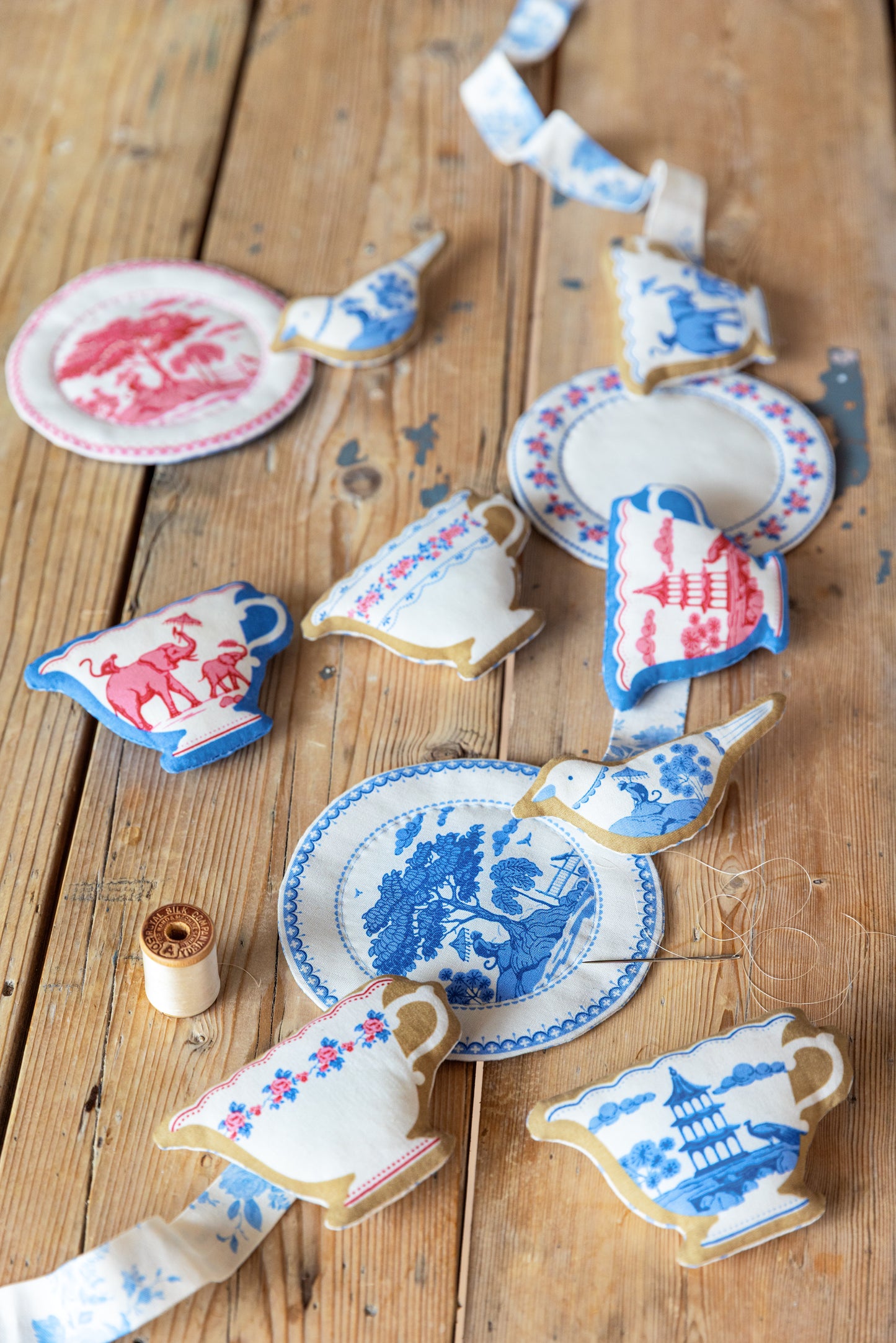 Labels & Ornaments Ochre - Something Blue by Tilda Fabrics - Half Yard Fabric