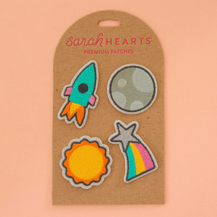 Sarah Hearts - Space Glitter - Embroidered Peel & Stick or Sew-On Patches - SHPAT176