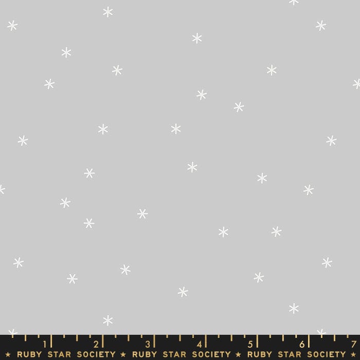 Cotton quilting fabric pattern called 'Spark in Dove'. Part of the 'Spark' fabric collection. Designed by Ruby Star Society for fabric company Moda Fabrics. SKU: RS0005 20. 44-45 inch width.