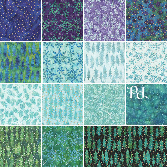 Sparkly Christmas - 15 pc Fat Quarter Bundle