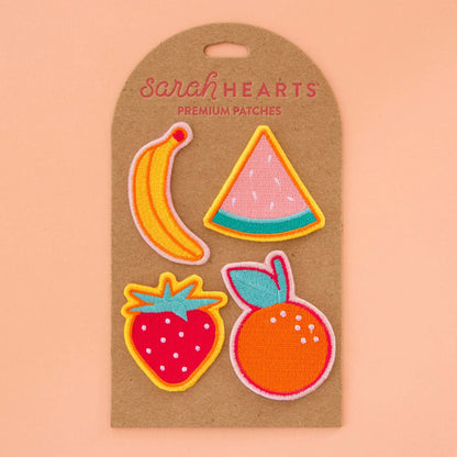 Sarah Hearts - Summer Fruit - Embroidered Peel & Stick or Sew-On Patches - PAT175