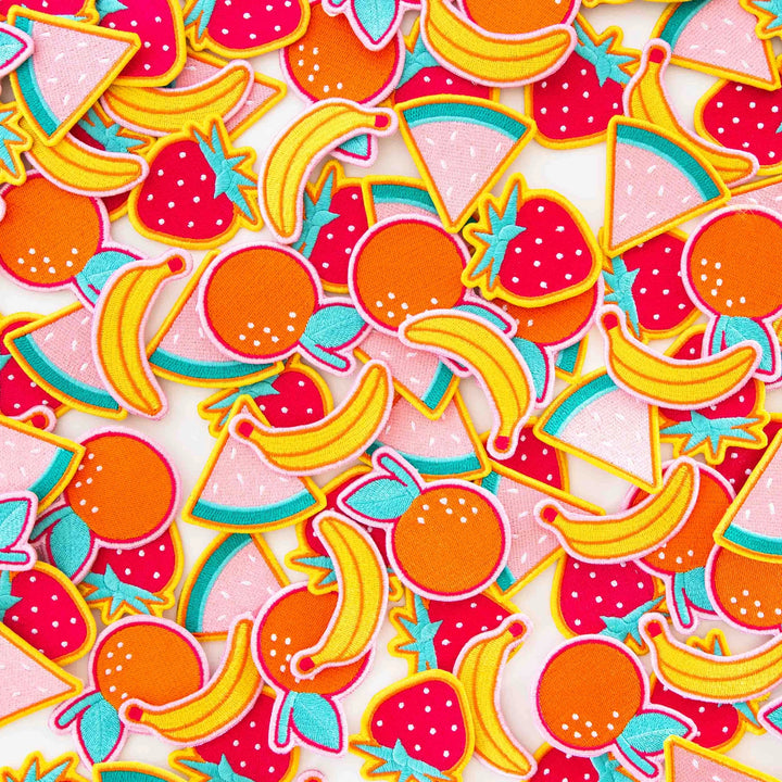 Sarah Hearts - Summer Fruit - Embroidered Peel & Stick or Sew-On Patches - PAT175