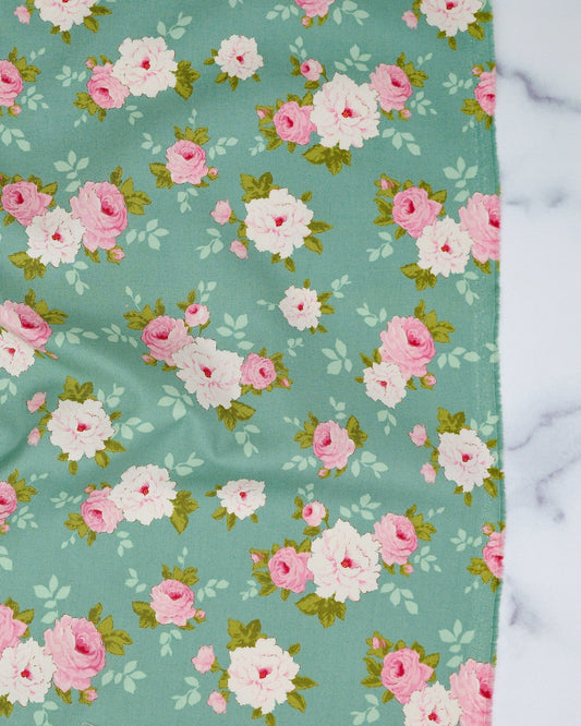 Sunday Brunch - Pernille Teal - Tilda Fabrics - TIL100583 - Half Yard