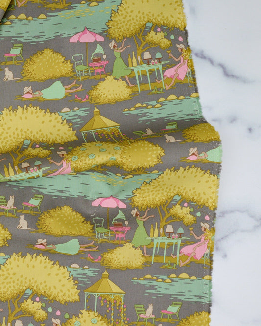 Sunday Brunch - Sunday Brunch Grey - Tilda Fabrics - TIL100586 - Half Yard
