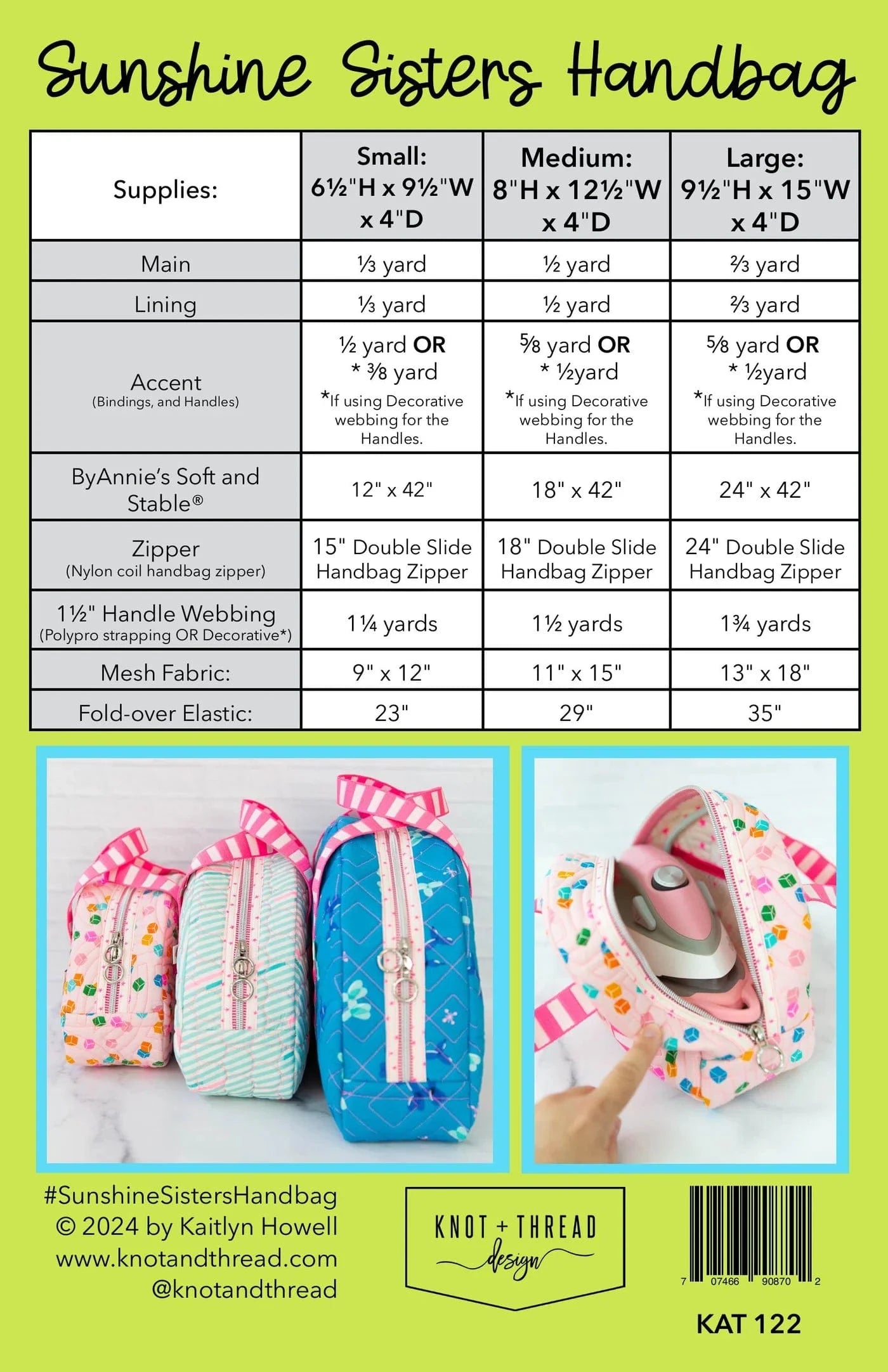 The Sunshine Sisters - Knot and Thread Designs - KAT 122 - Printed Pattern