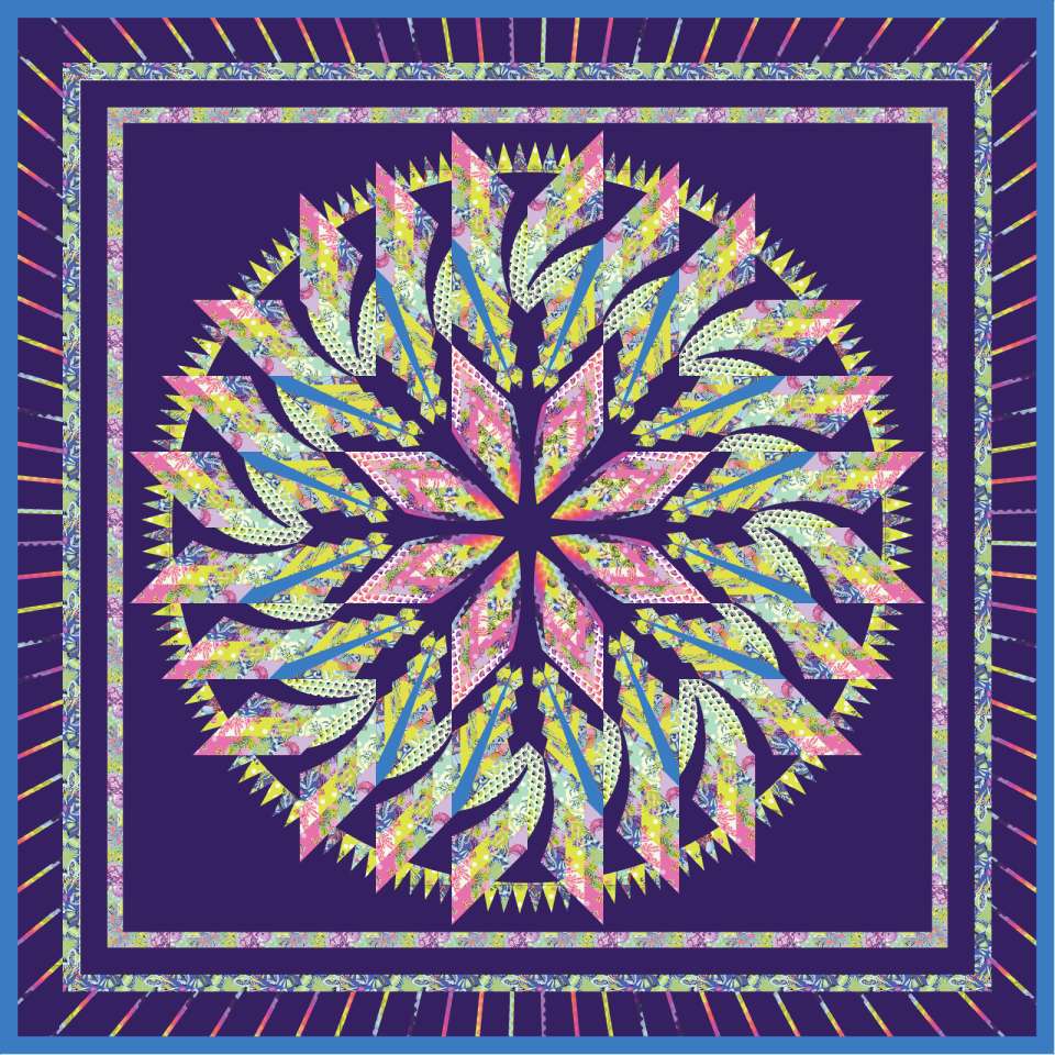 Tide Flower Block of the Month (Quiltworx + Floral Reef)