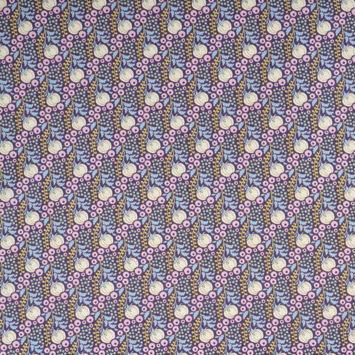 Sanctuary - Cottonfield Eggplant - Tilda Fabrics - TIL100574 - Half Yard