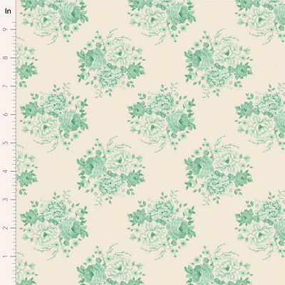 Sunday Brunch - Mia Teal - Tilda Fabrics - TIL100584 - Half Yard