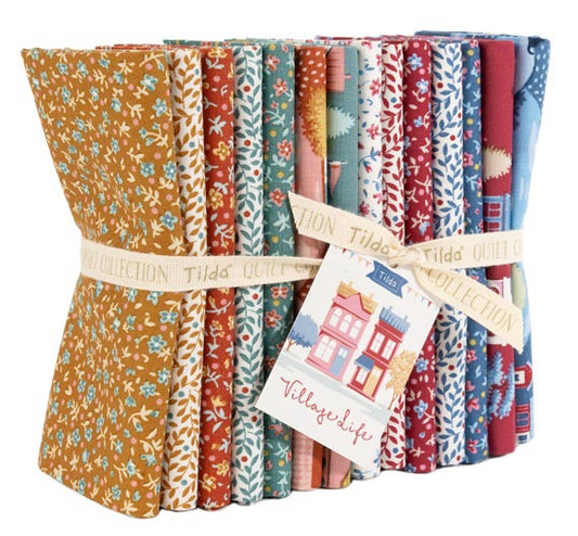 Village Life Fat Quarter Bundle {Blenders} by Tilda Fabrics, 14 Pieces (Preorder)