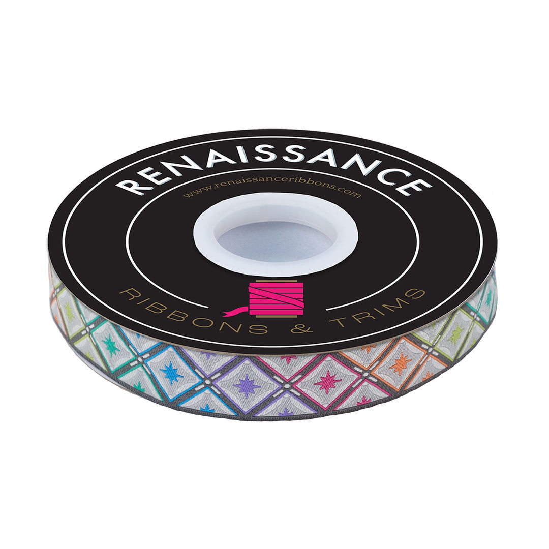 Renaissance Ribbons - Stargazer in Storm - 7/8" width - Tula Pink Roar! - One Yar