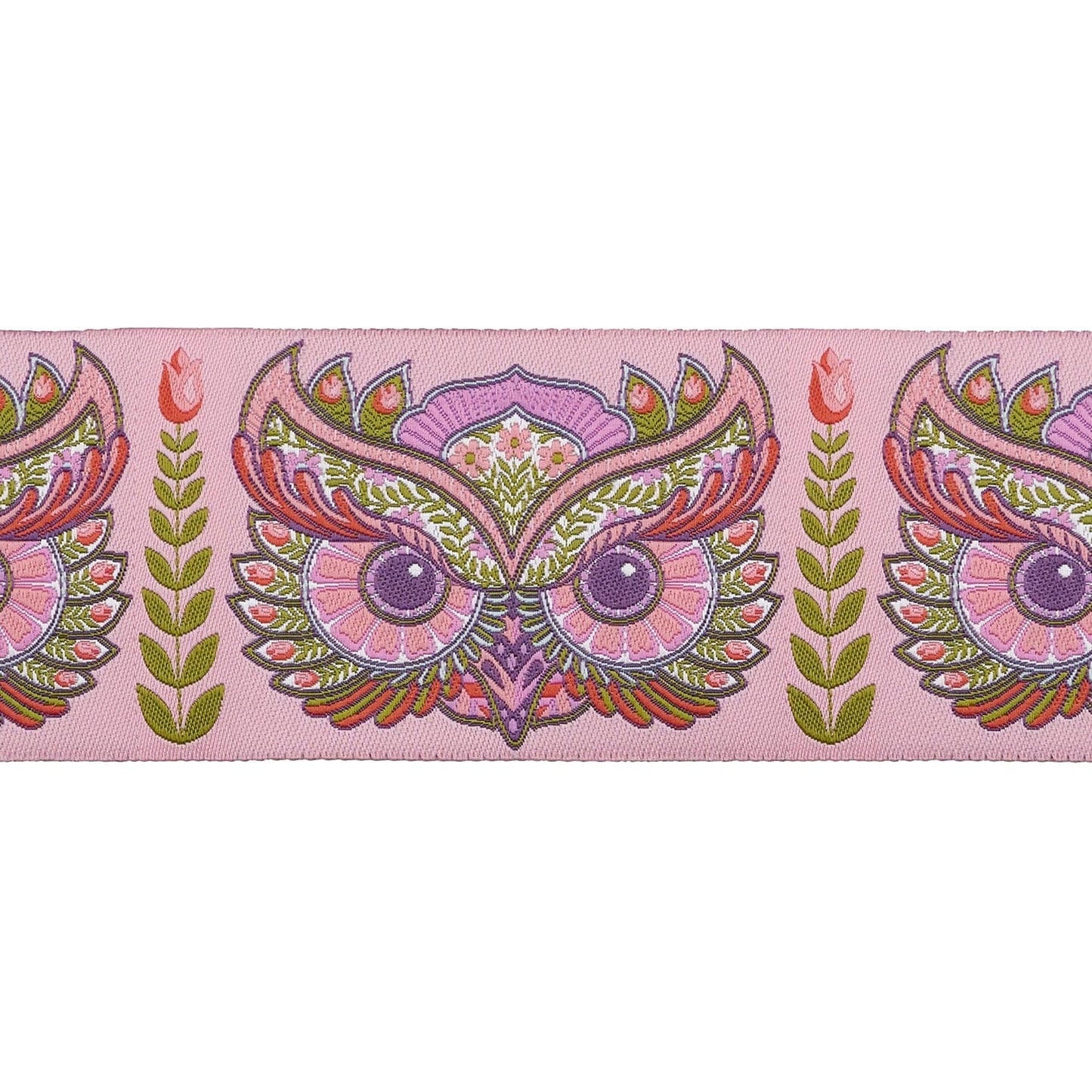 Renaissance Ribbons - Full Moon Forest II - Hootie Patootie in Honey - 2" width - Tula Pink - One Yard