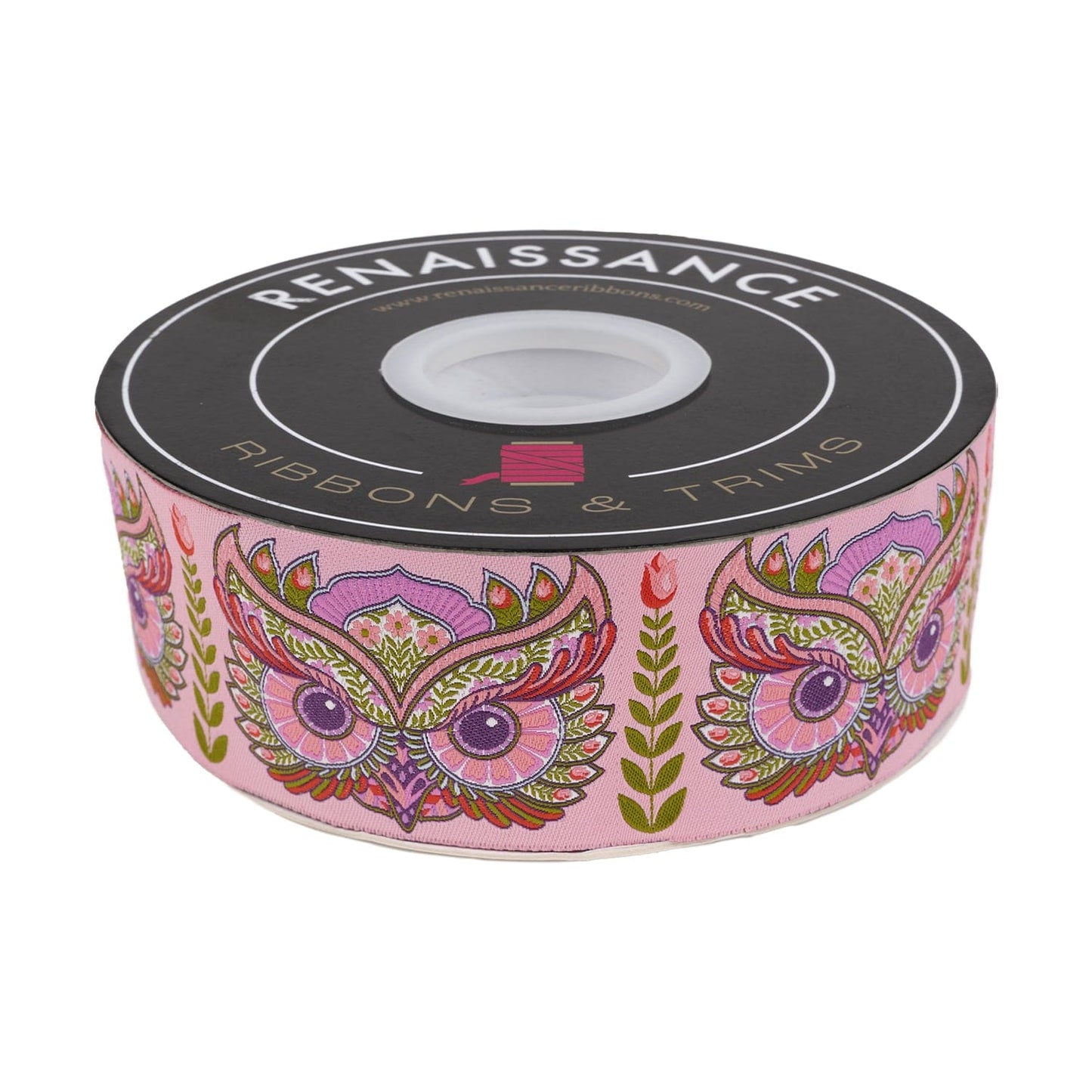 Renaissance Ribbons - Full Moon Forest II - Hootie Patootie in Honey - 2" width - Tula Pink - One Yard