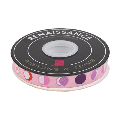 Renaissance Ribbons - Full Moon Forest II - Phases in Honey - 5/8" width - Tula Pink - One Yard