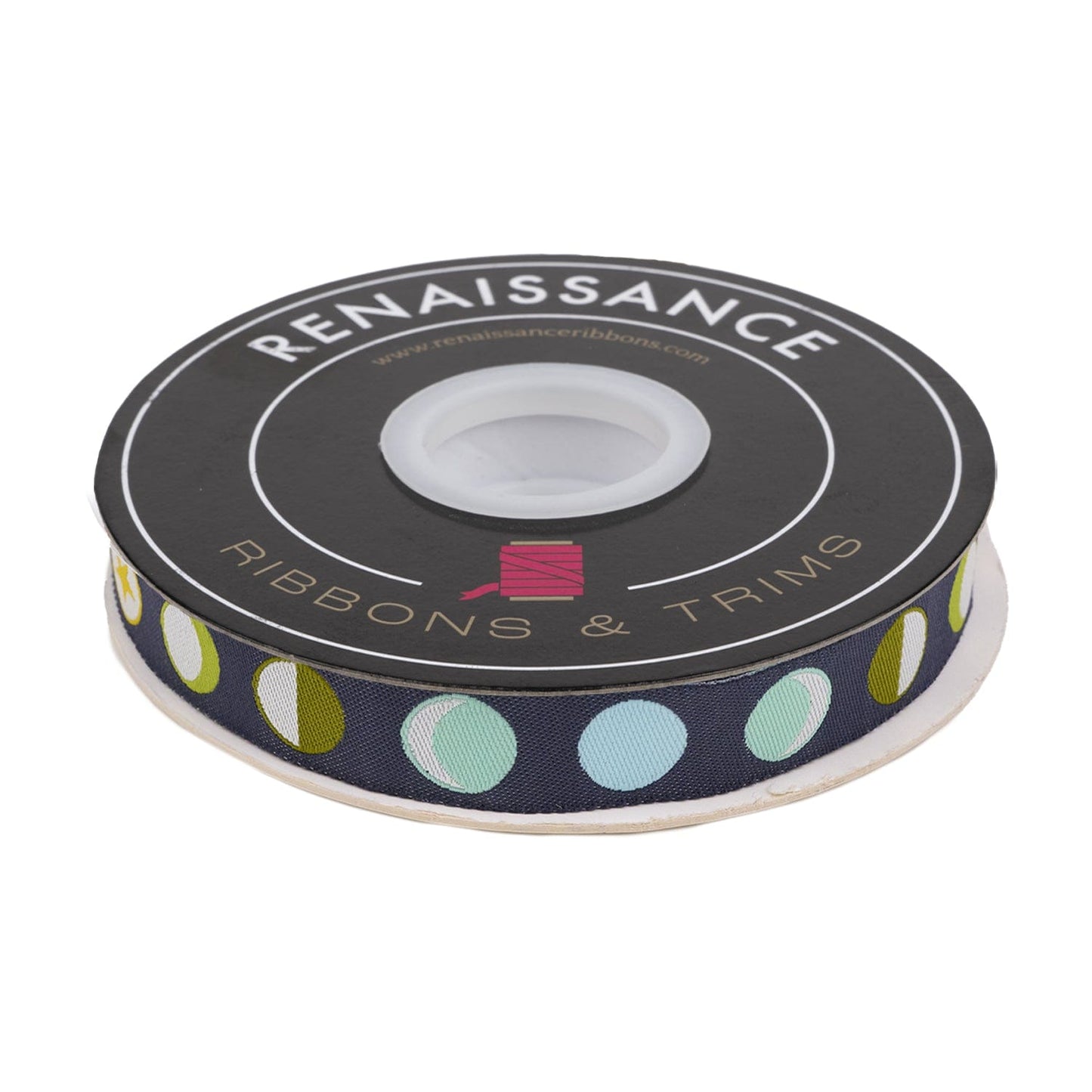 Renaissance Ribbons - Full Moon Forest II - Phases in Starlight - 5/8" width - Tula Pink - One Yard