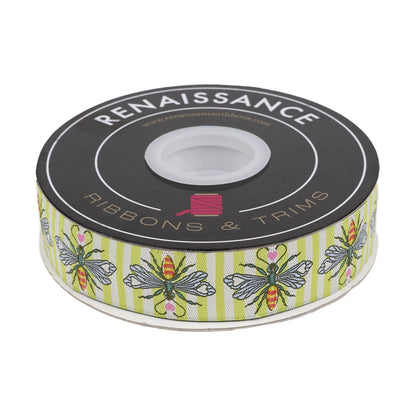 Renaissance Ribbons - Full Moon Forest II - Shake Your Honey Maker in Enchanted - 1" width - Tula Pink - One Yard