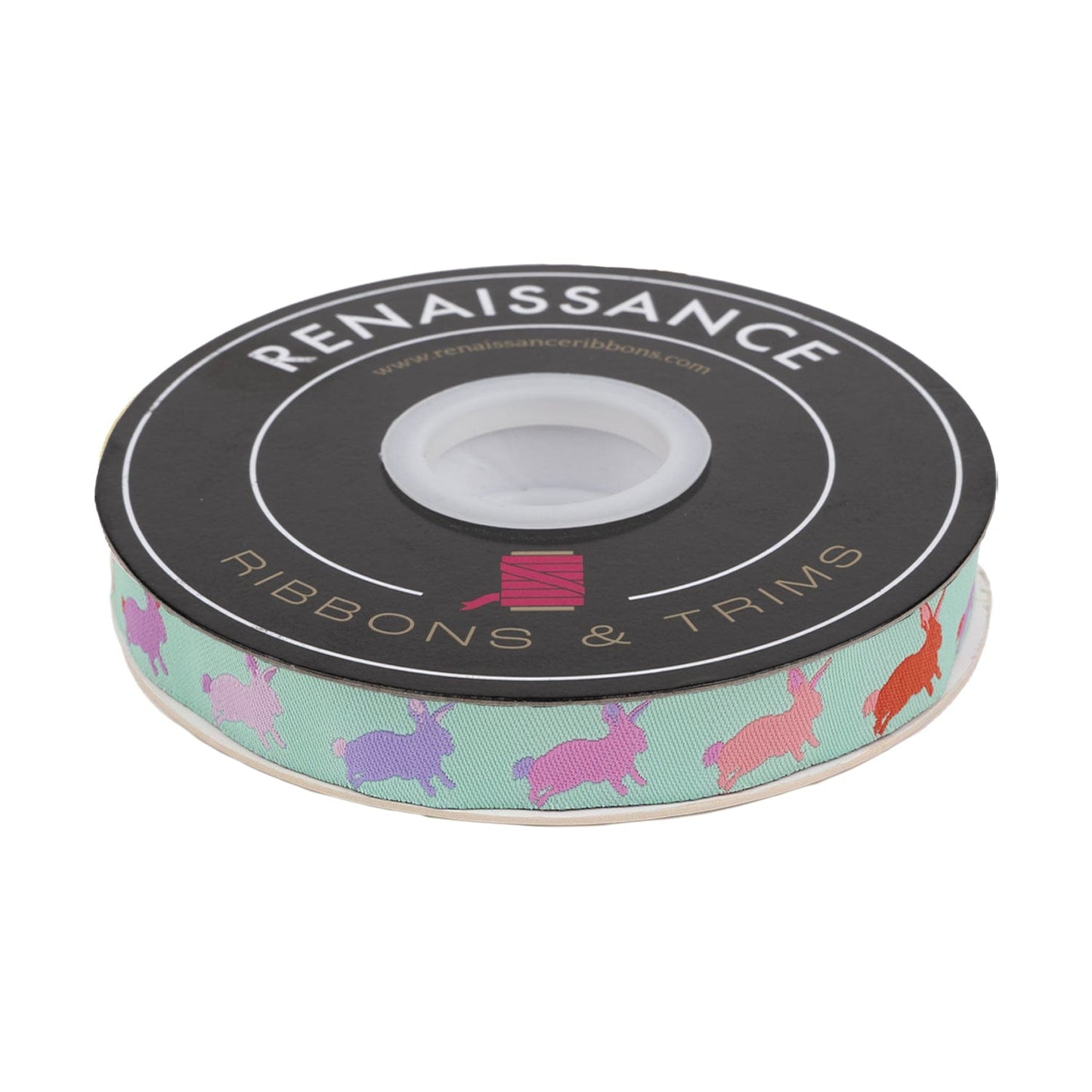 Renaissance Ribbons -  Full Moon Forest II - Hop To It in Blossom - 5/8" width - Tula Pink - One Yard