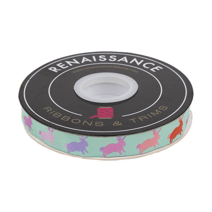 Renaissance Ribbons -  Full Moon Forest II - Hop To It in Blossom - 5/8" width - Tula Pink - One Yard