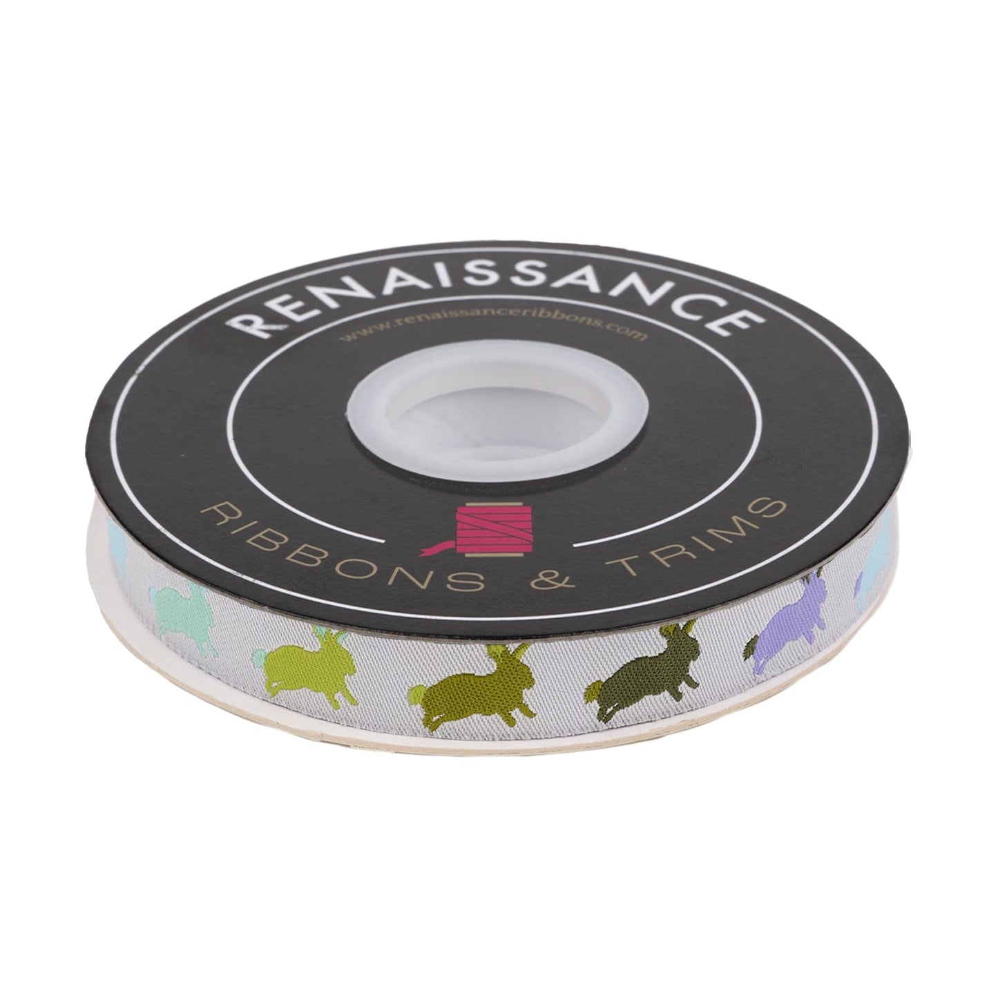 Renaissance Ribbons - Full Moon Forest II - Hop To It in Enchanted - 5/8" width - Tula Pink - One Yard