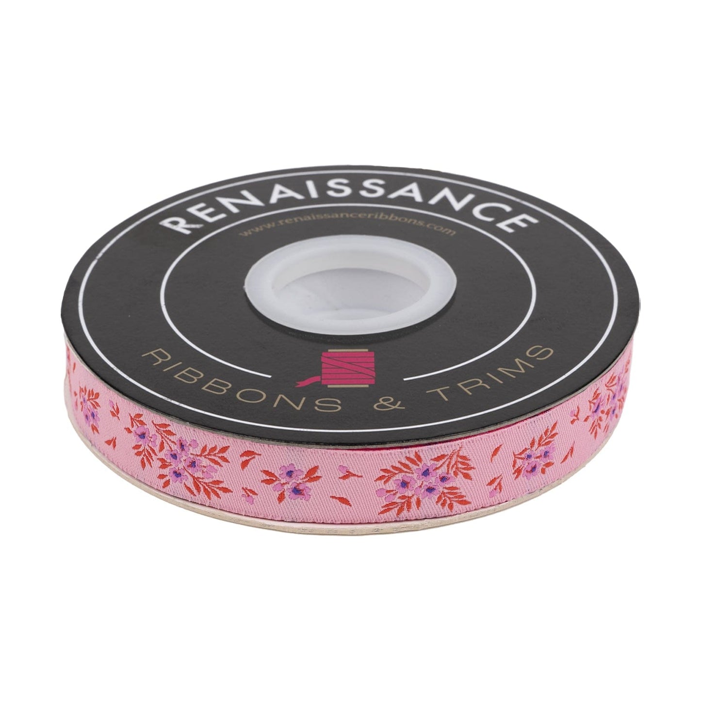 Renaissance Ribbons - True Colors 2025 - What a Ditz in Pink Lemonade - 5/8" width - By Tula Pink - One Yard