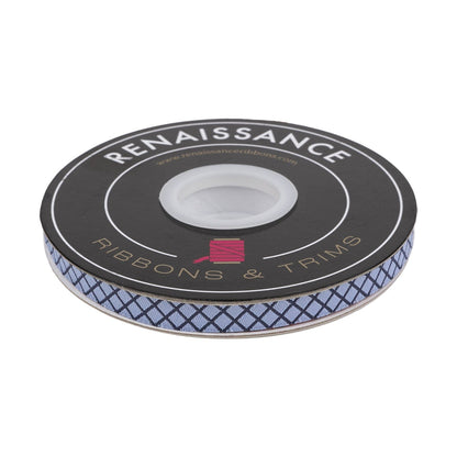 Renaissance Ribbons - True Colors 2025 - On the Grid in Shoreline - 3/8" width - By Tula Pink - One Yard