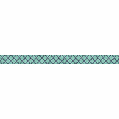 Renaissance Ribbons - True Colors 2025 - On the Grid in Raindrop - 3/8" width - By Tula Pink - One Yard