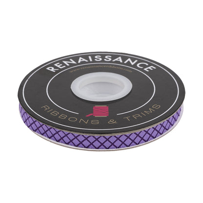 Renaissance Ribbons - True Colors 2025 - On the Grid in Mysterious - 3/8" width - By Tula Pink - One Yard
