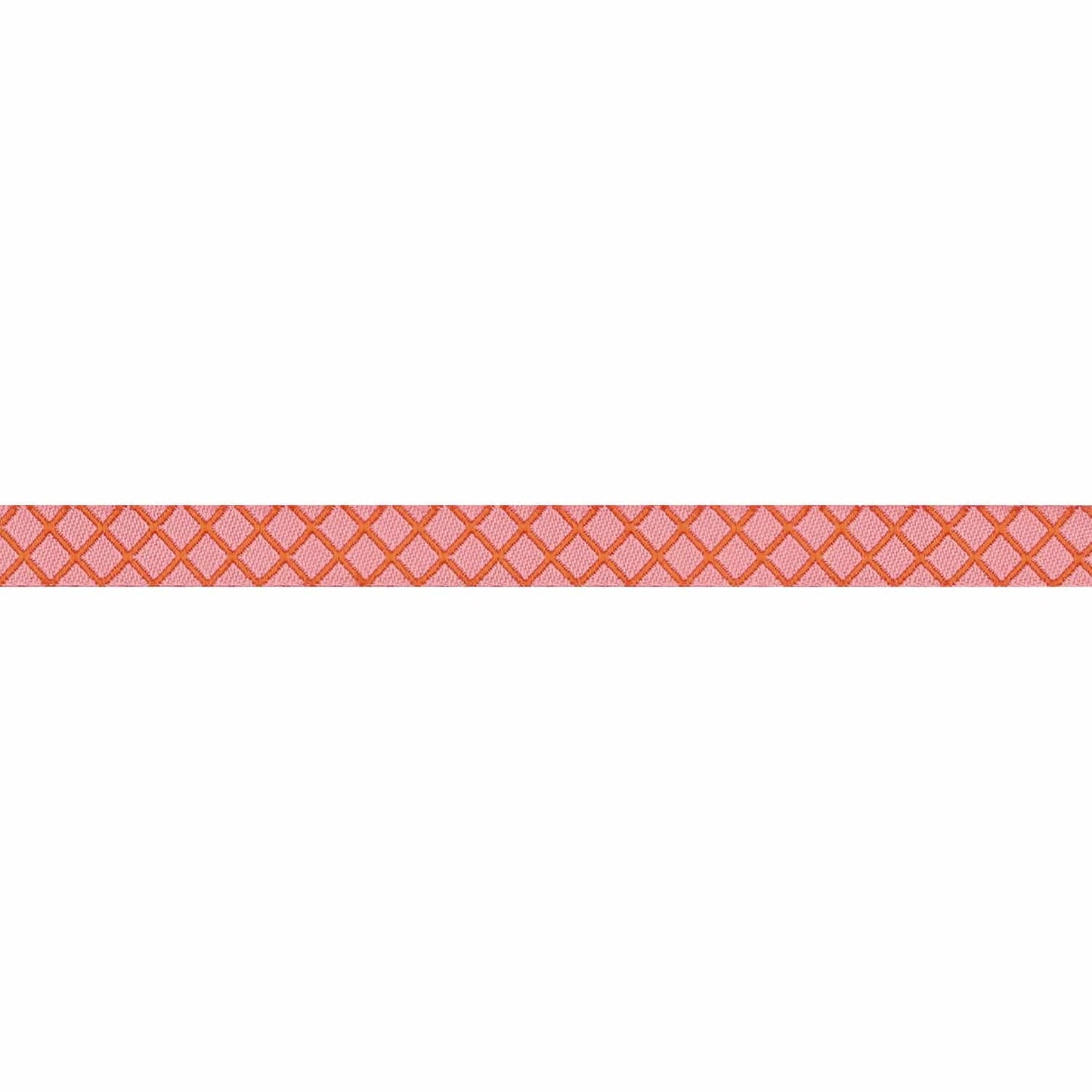 Renaissance Ribbons - True Colors 2025 - On the Grid in Salmon - 3/8" width - By Tula Pink - One Yard