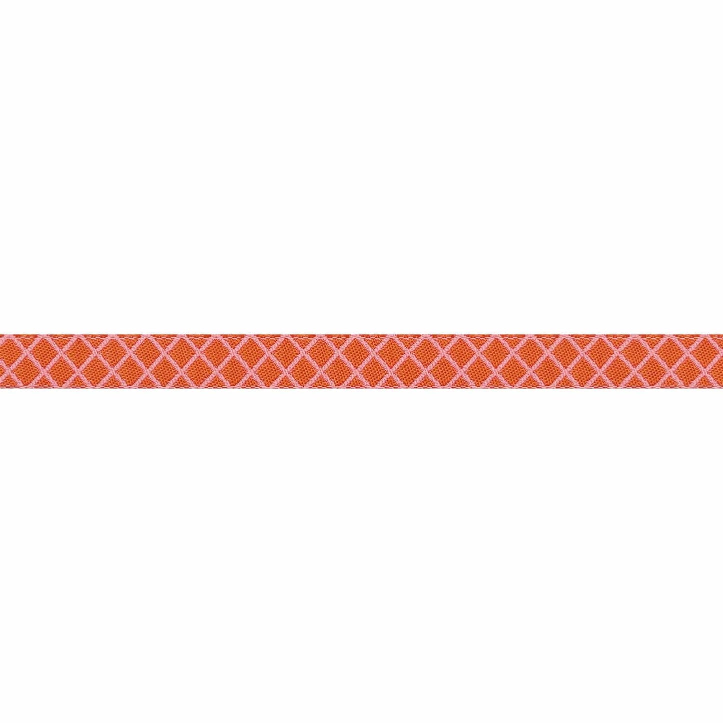 Renaissance Ribbons - True Colors 2025 - On the Grid in Salmon - 3/8" width - By Tula Pink - One Yard